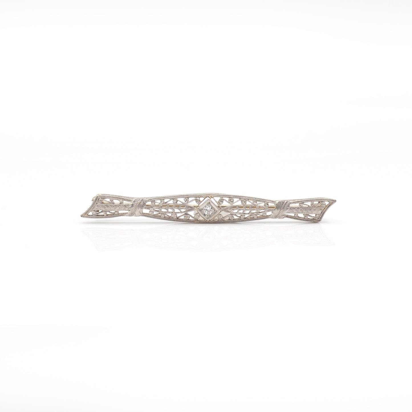 Estate Collection Diamond Filagree Pin