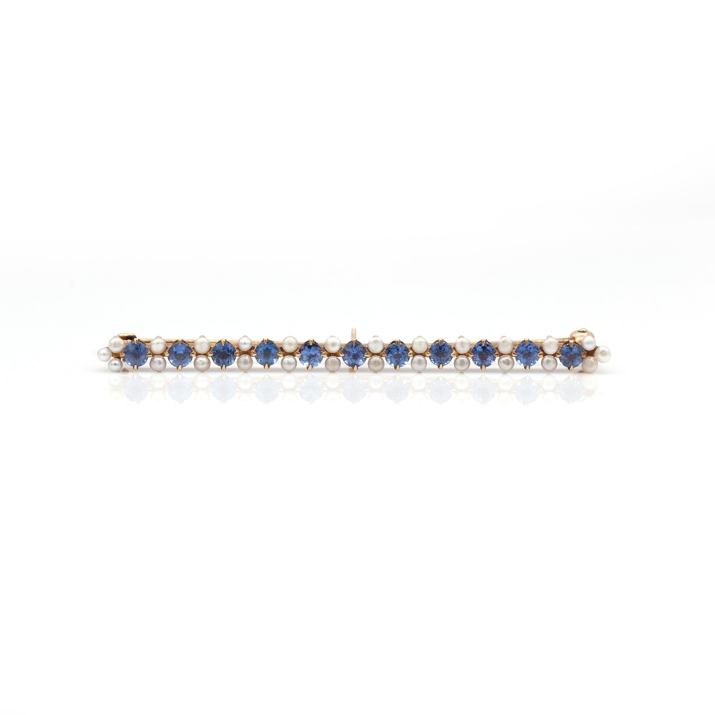 Estate Collection Victorian Spinel & Pearl Brooch