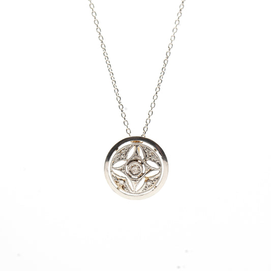 Estate Collection 18K Diamond Deco Pendant