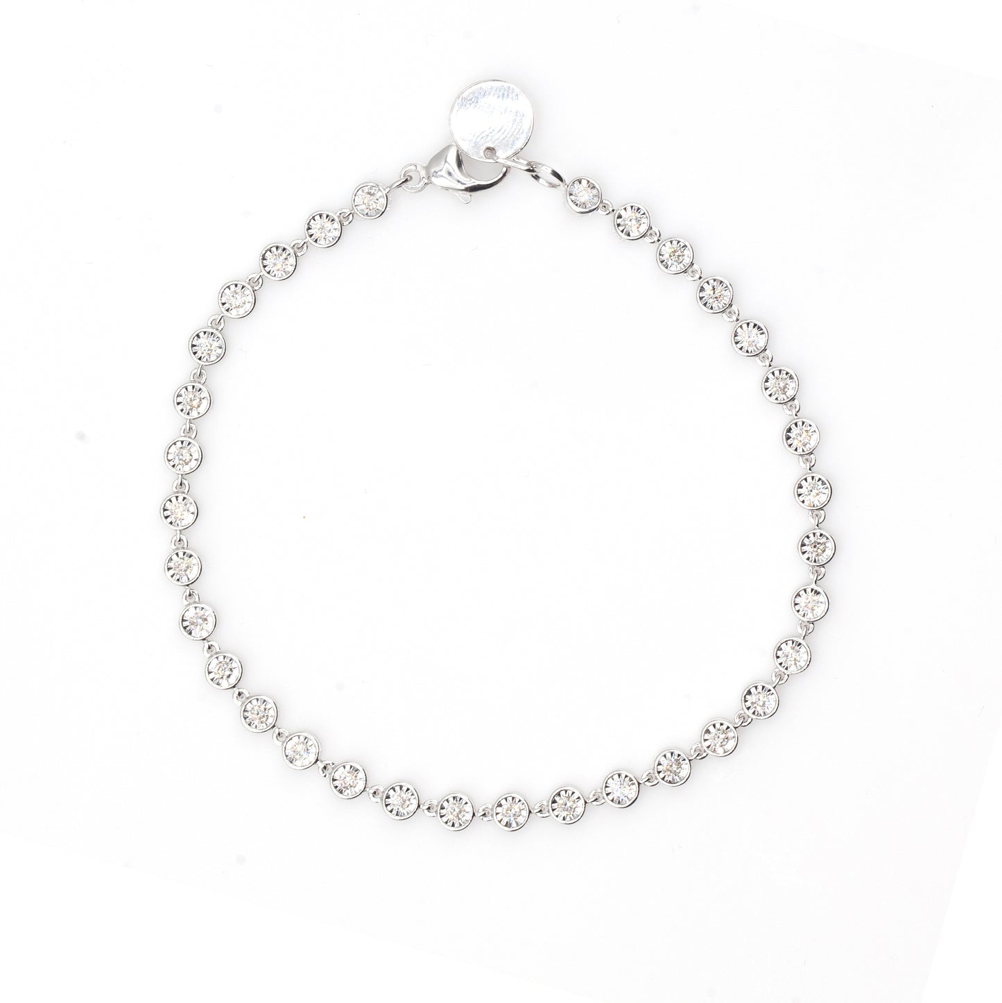 14K White Gold 1.0CT Diamond Bracelet