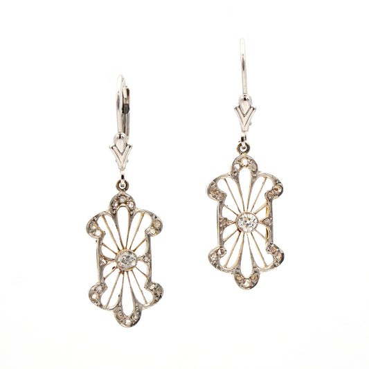 Estate Collection Diamond Art Deco Earrings