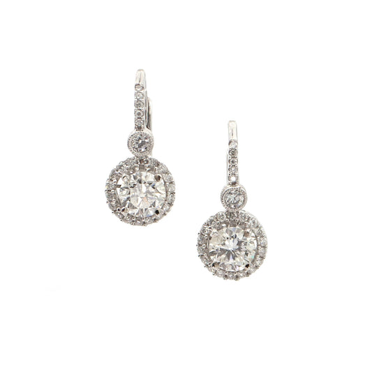 14K 2.0ct Diamond Dangle Earrings
