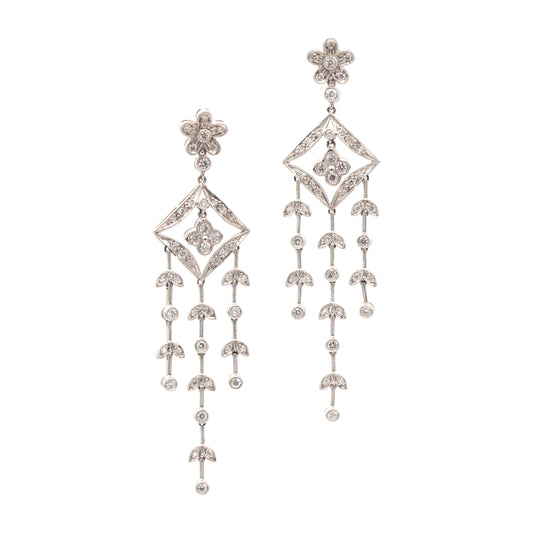Estate Collection 1.48CT Diamond Chandelier Earrings