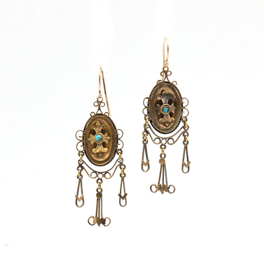 Estate Collection Victorian Turquoise Earrings