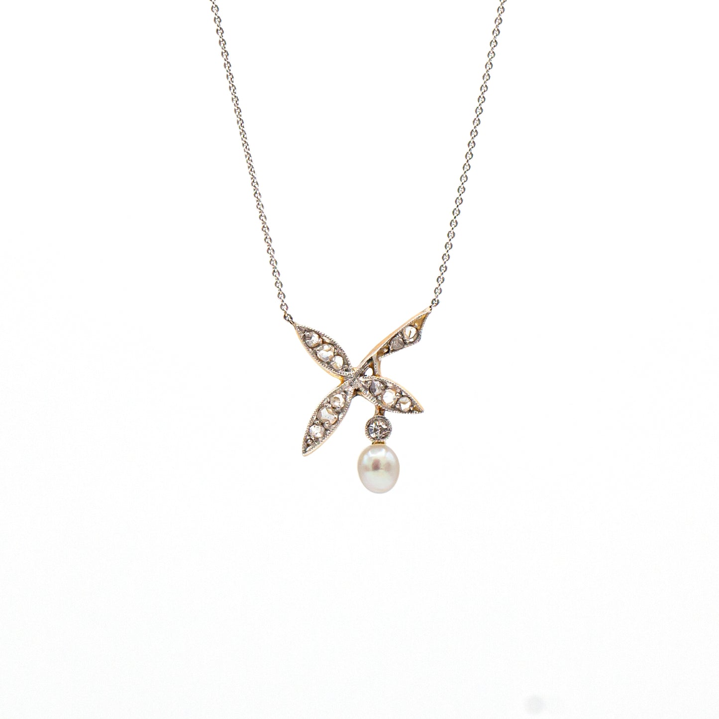 Estate Collection Pearl & Diamond Pendant