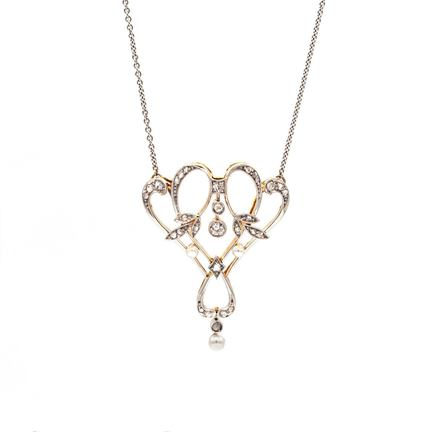 Estate Collection Late Victorian Diamond & Pearl Necklace