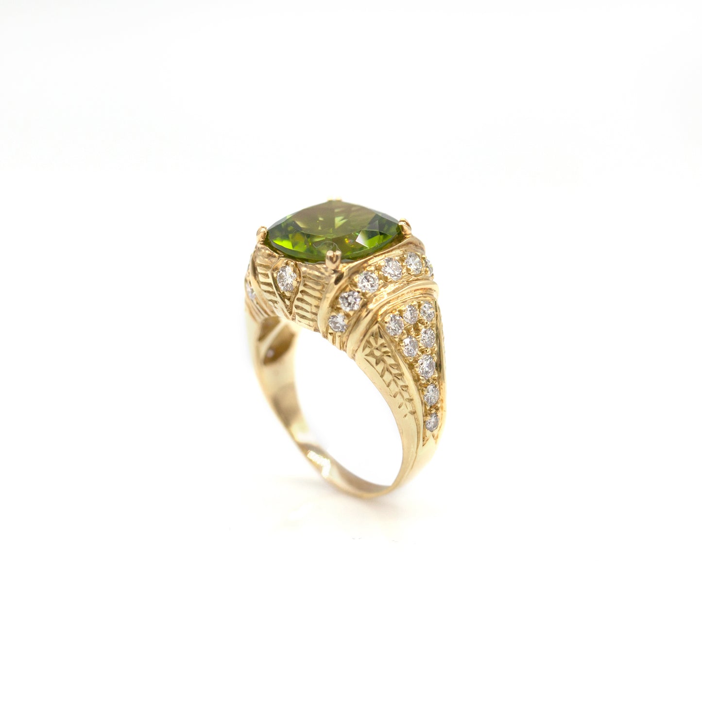 Estate Collection Diamond & Peridot Ring