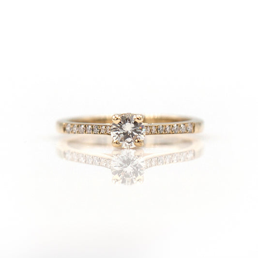 14K Yellow Gold Diamond Engagement Ring