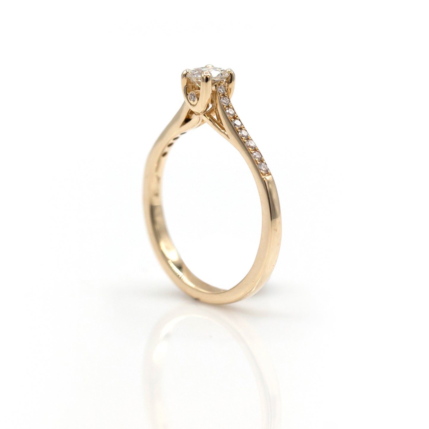 14K Yellow Gold Diamond Engagement Ring