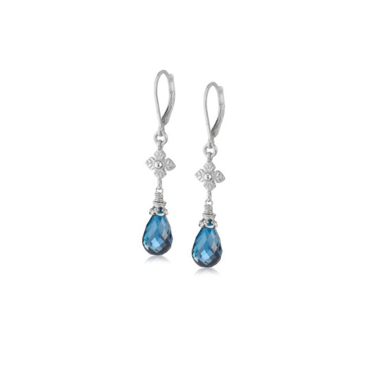 Anatoli Collection London Blue Topaz Briolette Earrings