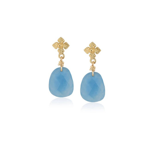 Anatoli Collection Vermeil Aquamarine Earrings