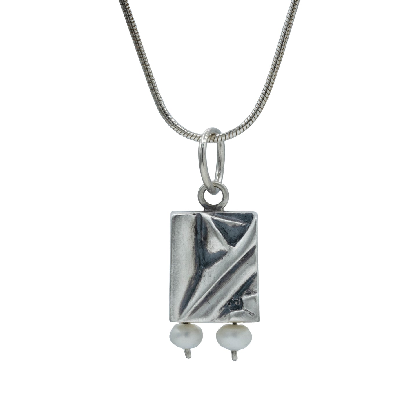 Vitrice McMurry Sterling "Deco Column" Pearl Necklace