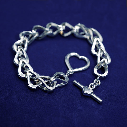 Tim & Mabel Heavy Heart Toggle Bracelet