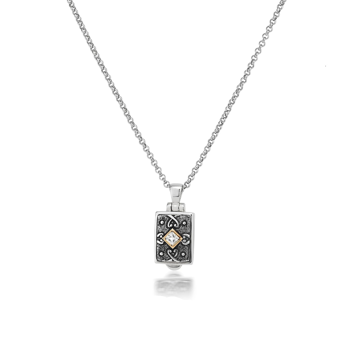 Anatoli Collection Petite White Topaz Locket