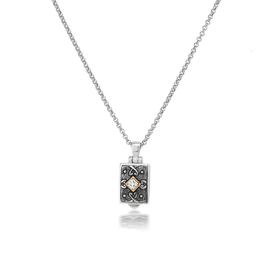 Anatoli Collection Petite White Topaz Locket