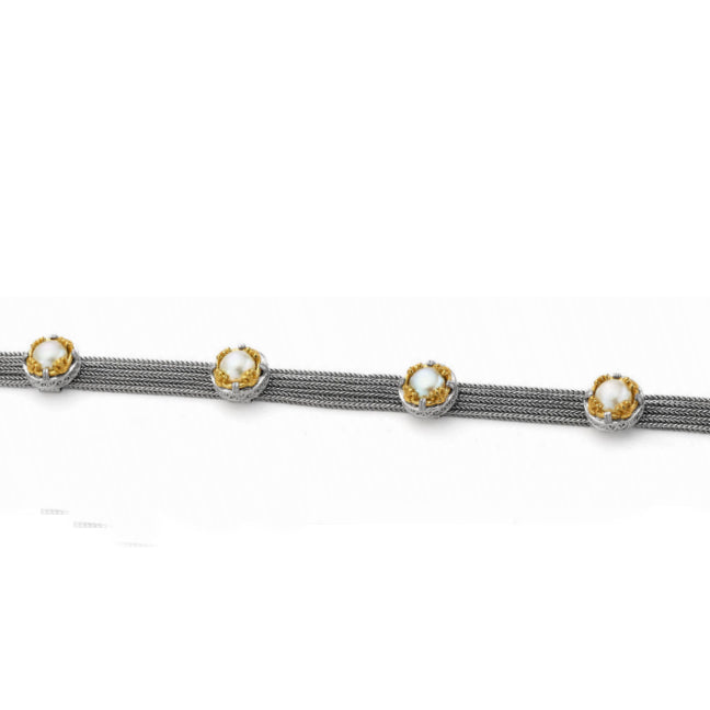 Anatoli Collection White Freshwater Pearl Bracelet