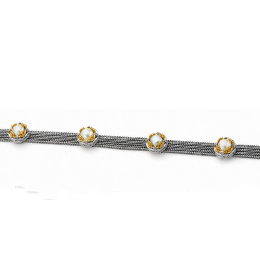 Anatoli Collection White Freshwater Pearl Bracelet