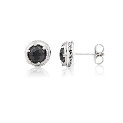 Anatoli Collection Hematite Stud Earrings (sml)