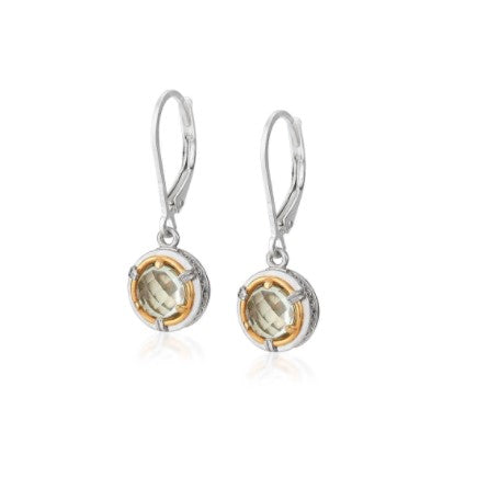 Anatoli Collection Green Amethyst Earrings (sml)