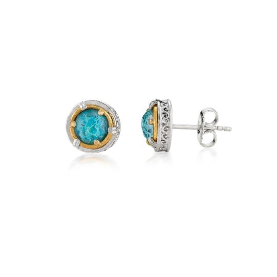 Anatoli Collection Chrysocolla Stud Earrings (sml)