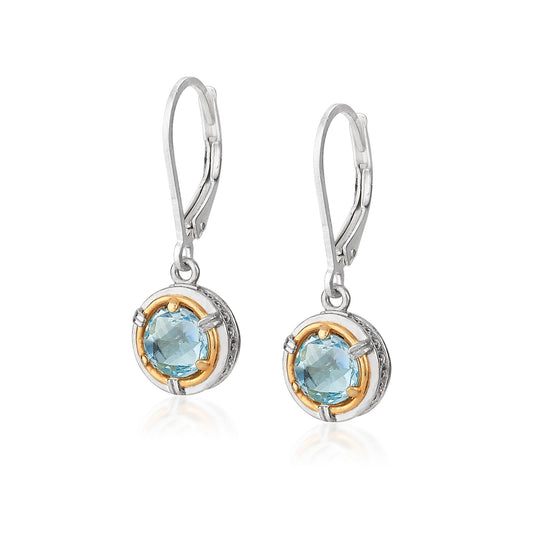 Anatoli Collection Blue Topaz Earrings (sml)