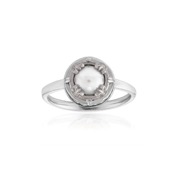 Anatoli Collection White Freshwater Pearl Ring (sml)
