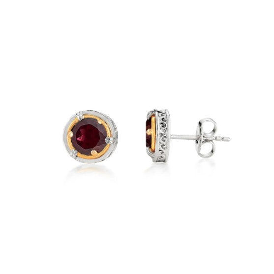 Anatoli Collection Garnet Stud Earrings (sml)