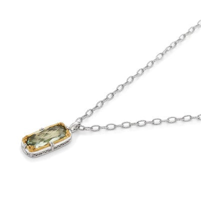 Anatoli Collection Green Amethyst Pendant