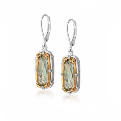 Anatoli Collection Green Amethyst Earrings