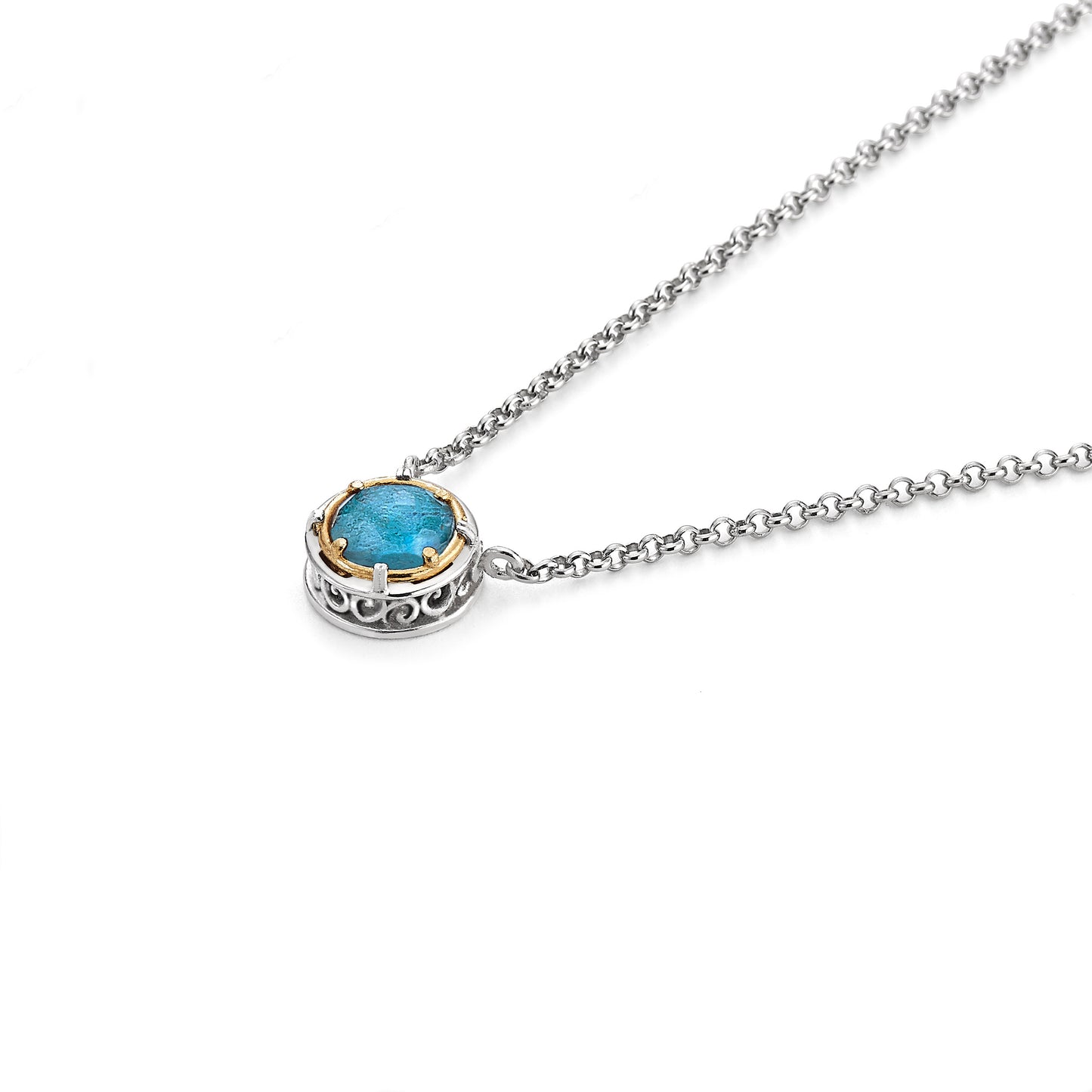 Anatoli Collection Round Chrysocolla Pendant (sml)