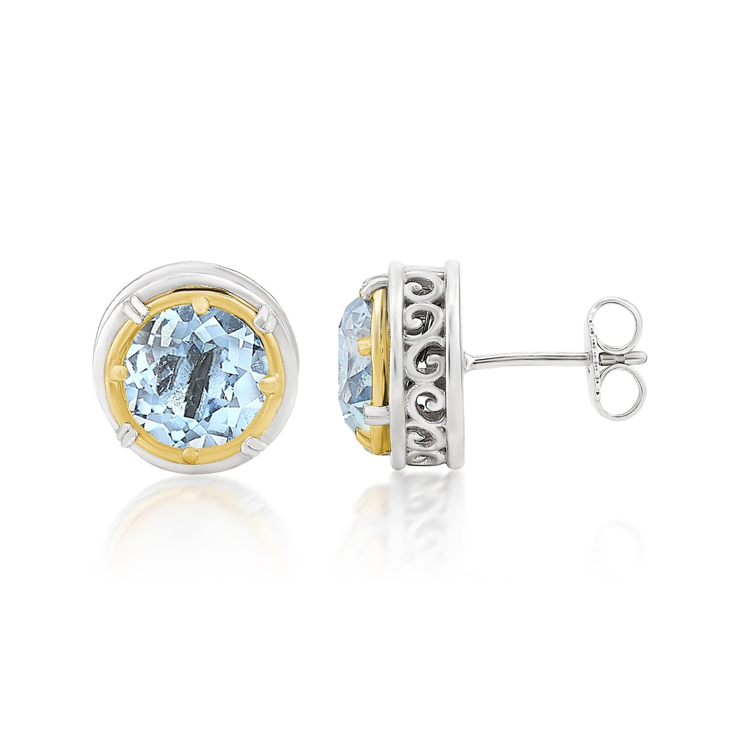 Anatoli Collection Blue Topaz Earrings (med)