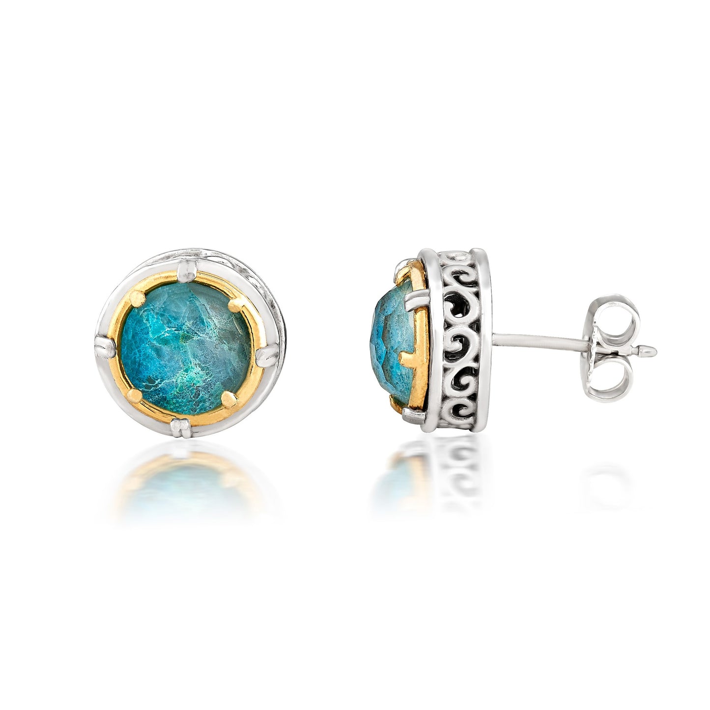Anatoli Collection Chrysocolla Stud Earrings (lg)