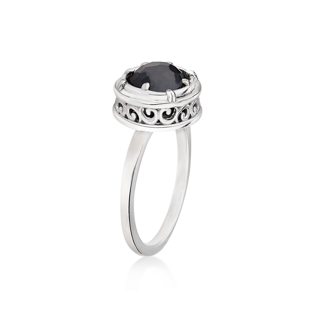 Anatoli Collection Hematite Ring (med)