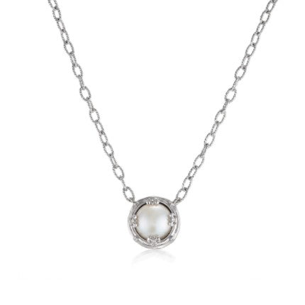 Anatoli Collection White Freshwater Pearl Necklace (lg)