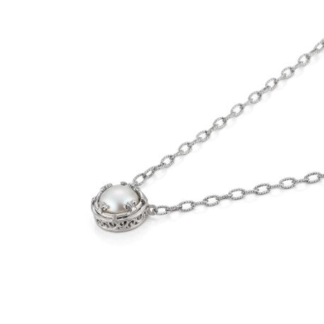 Anatoli Collection White Freshwater Pearl Necklace (lg)