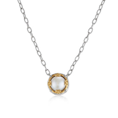 Anatoli Collection White Freshwater Pearl Necklace (Lg)