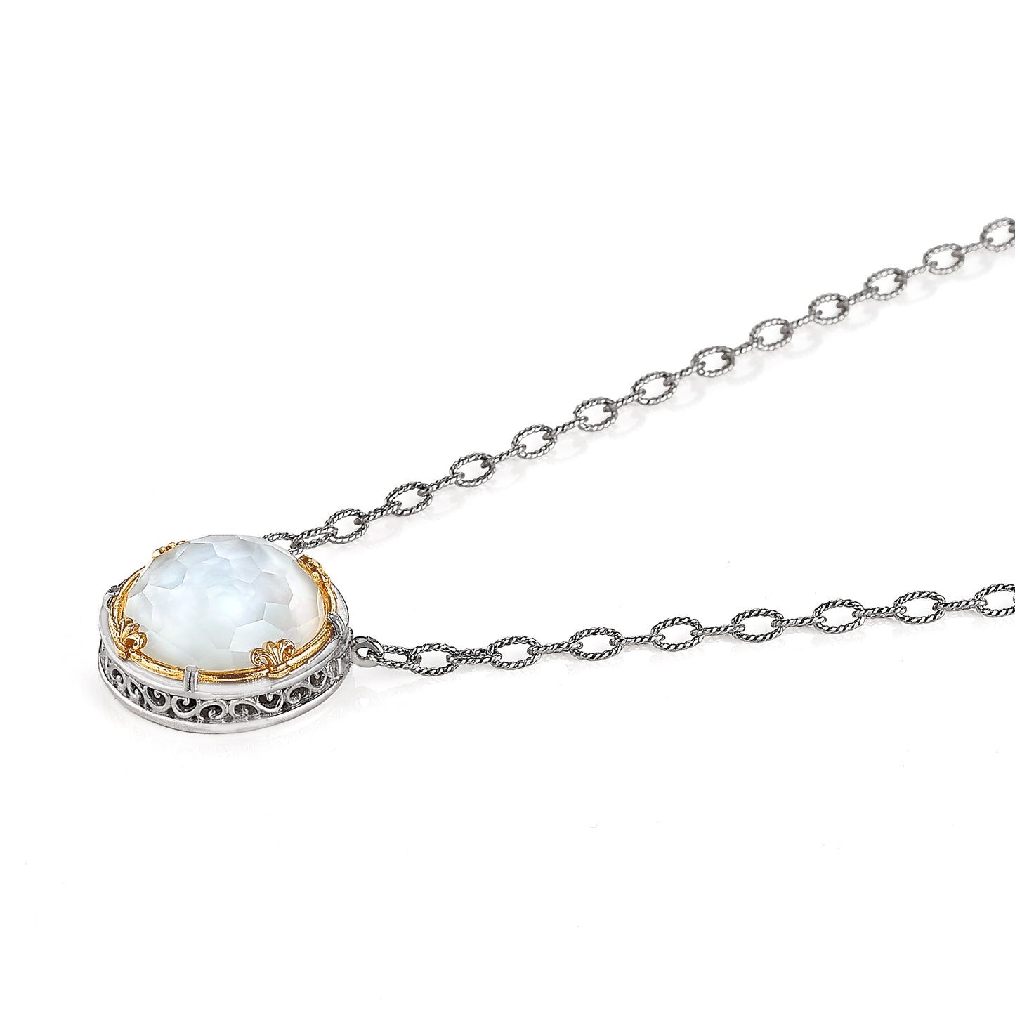 Anatoli Collection Mother of Pearl Round Pendant