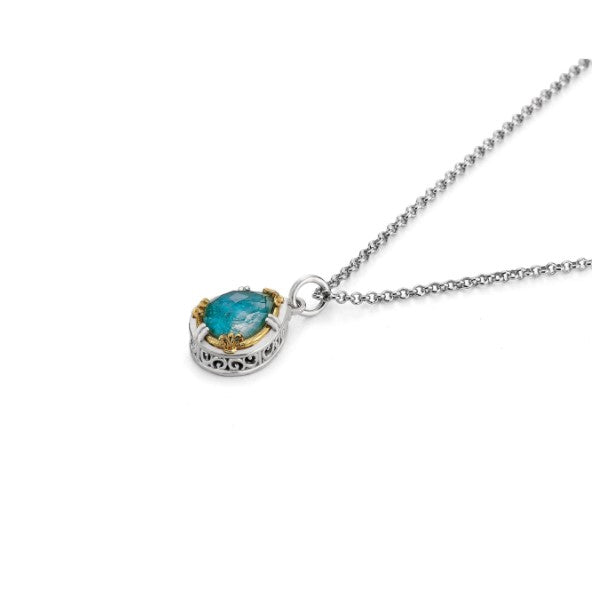 Anatoli Collection Chrysocolla Teardrop Necklace