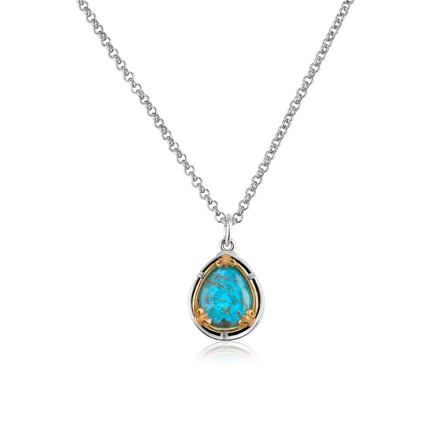 Anatoli Collection Chrysocolla Teardrop Necklace