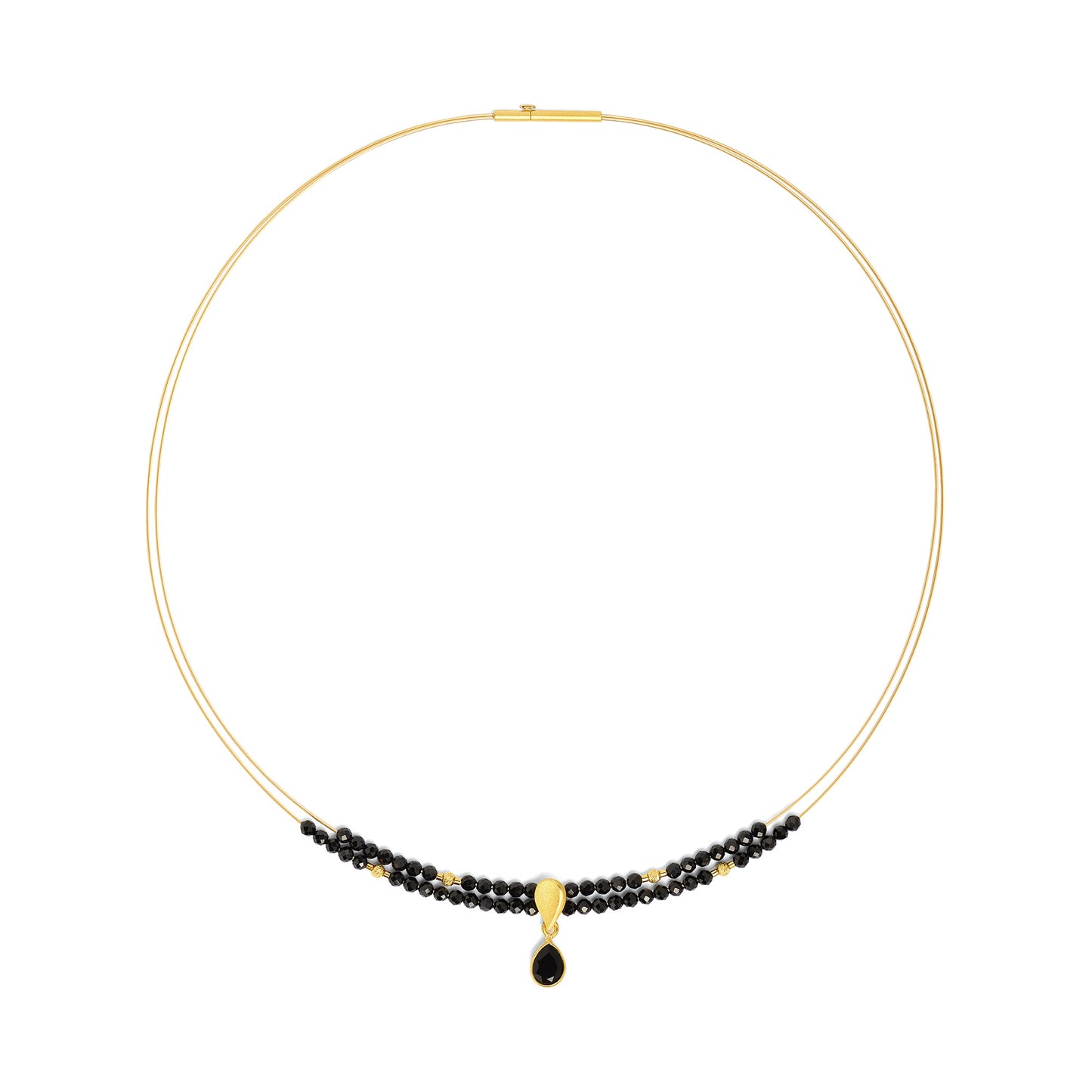 Bernd Wolf Collection "Aquenia" Black Spinel  Necklace