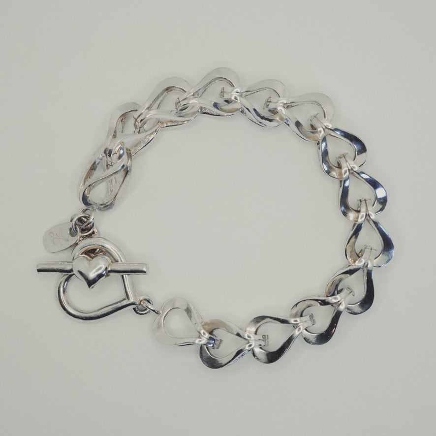 Tim & Mabel Heavy Heart Toggle Bracelet