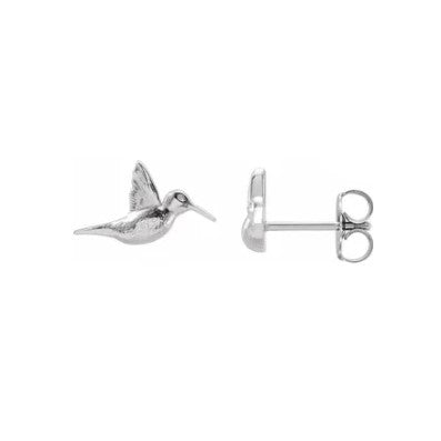 Sterling Silver Petite Hummingbird Earrings