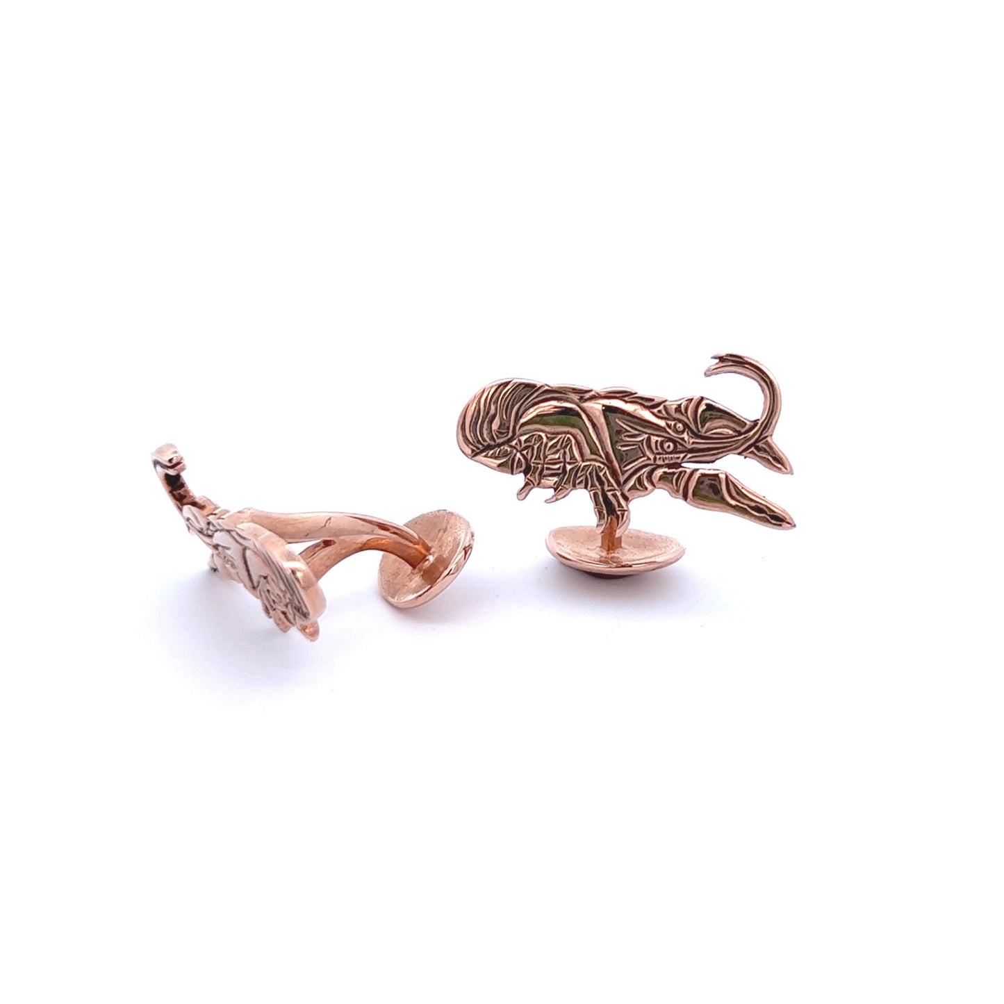 Tim Nelson Designs 10K Rose Gold Crawfish Cuff Links