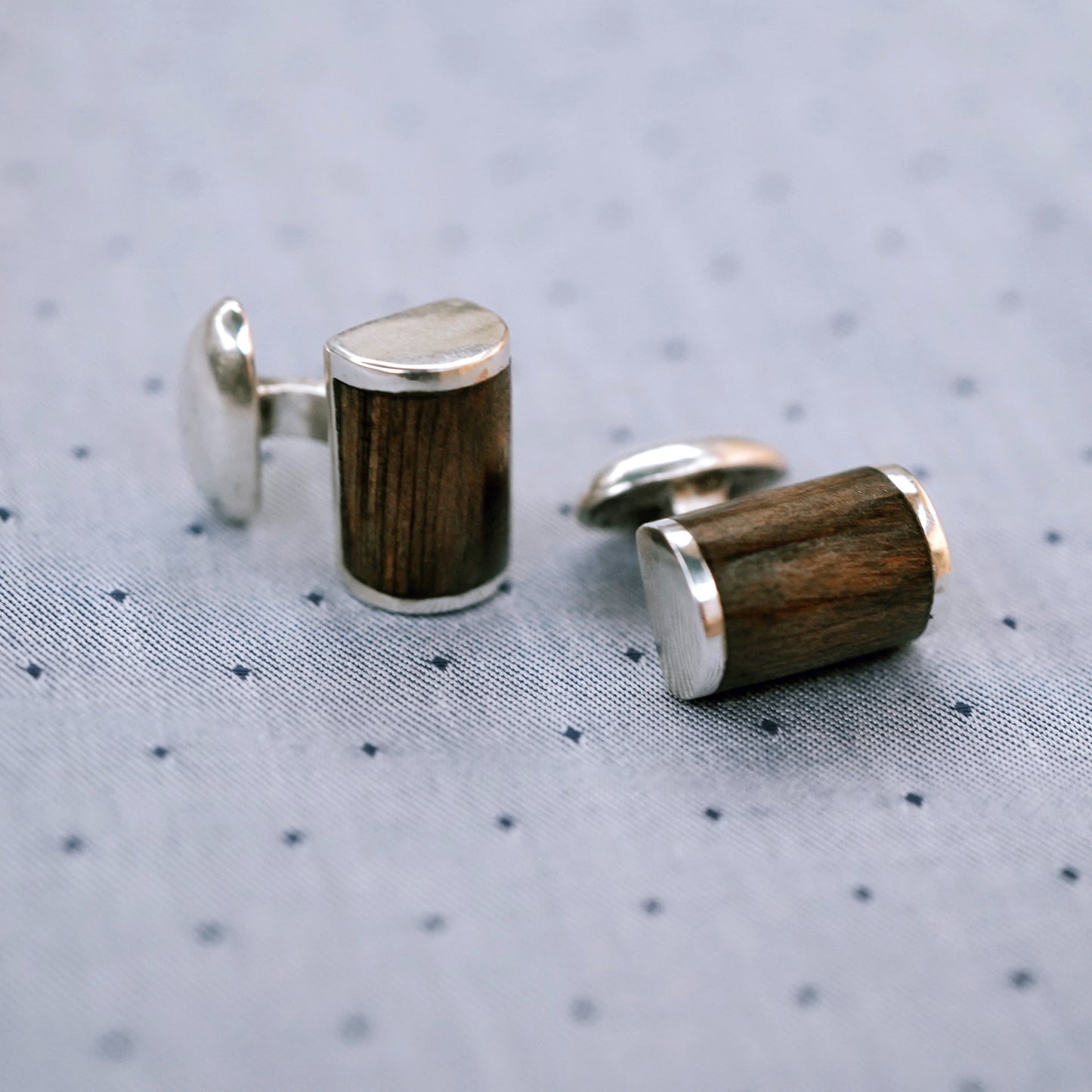 Tim & Mabel Cypress Half Barrel Cufflinks