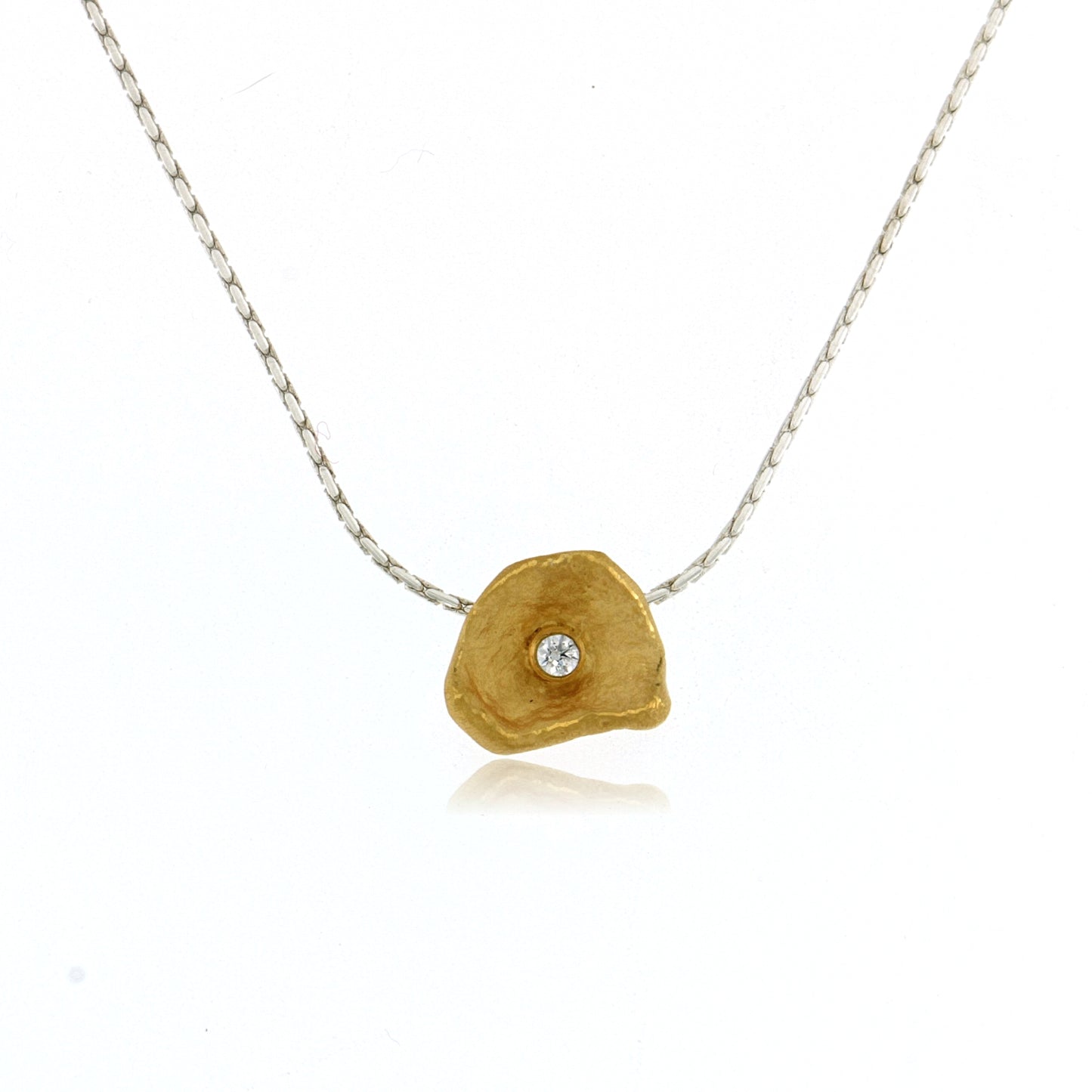 Mysterium Collection Sterling Vermeil Petal Pendant (Sm)