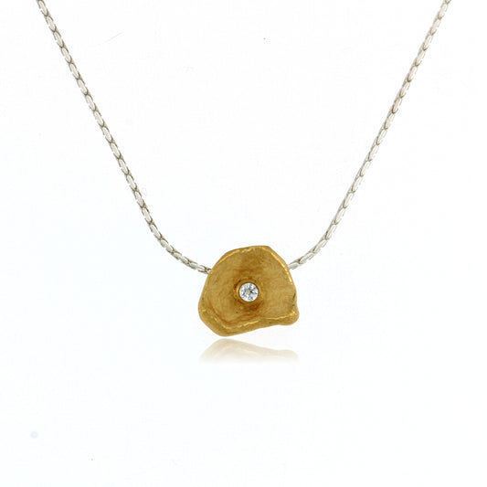 Mysterium Collection Sterling Vermeil Petal Pendant (Sm)