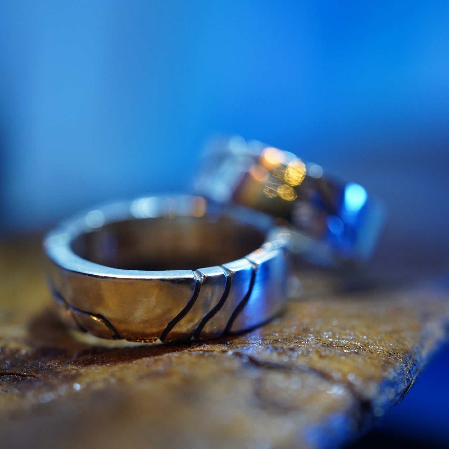 Tim & Mabel Engraved Wave Band Ring