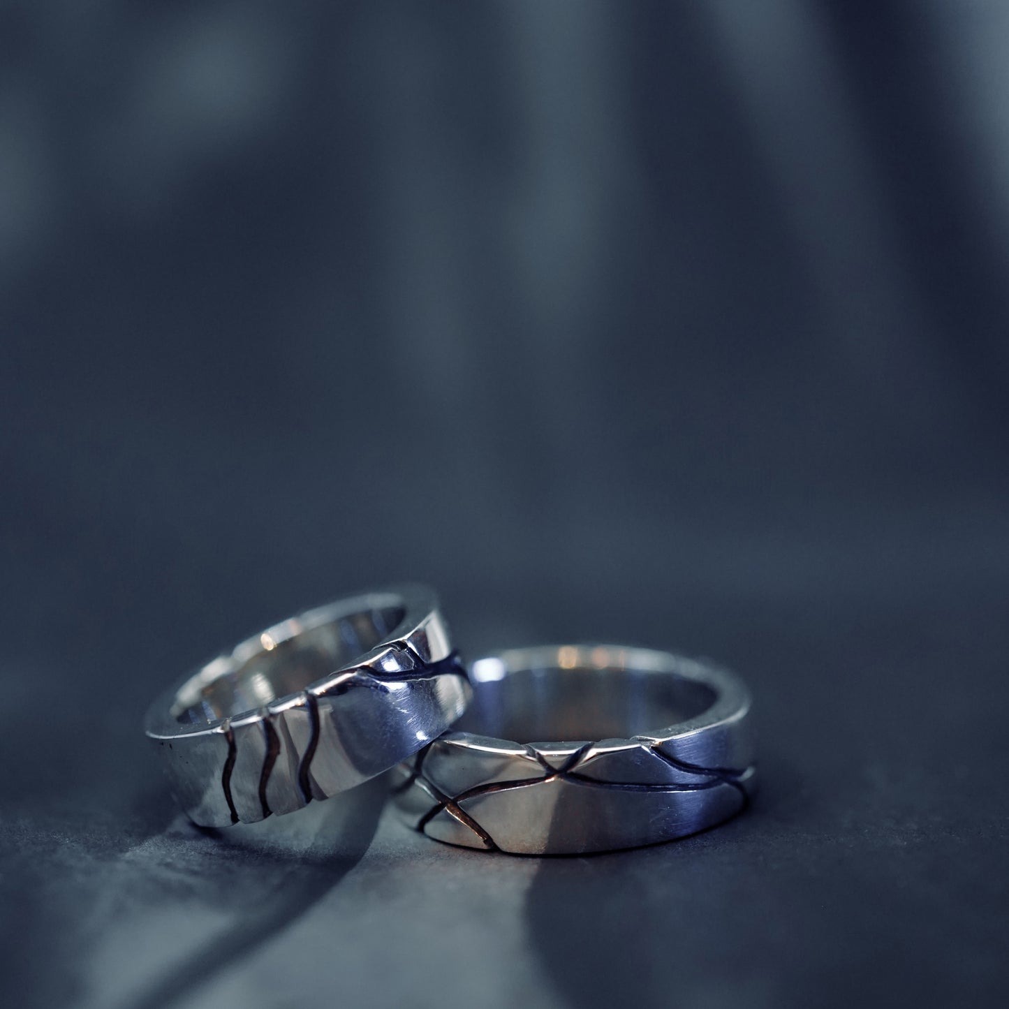 Tim & Mabel Engraved Wave Band Ring