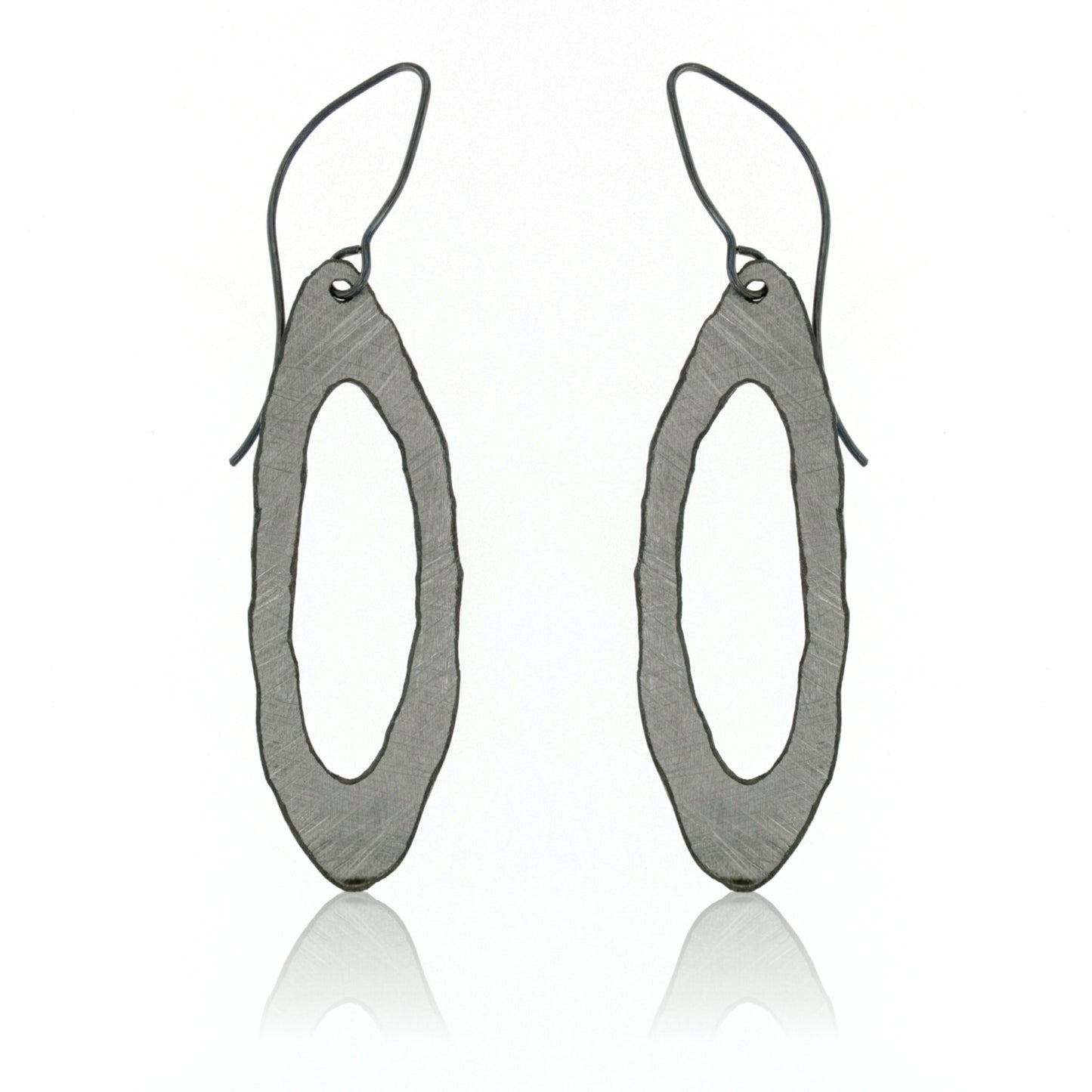 Mysterium Collection Oxidized Sterling Oval Earrings