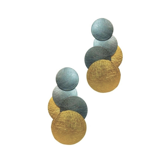 Mysterium Collection "5 Circles" Silver & Vermeil Earrings